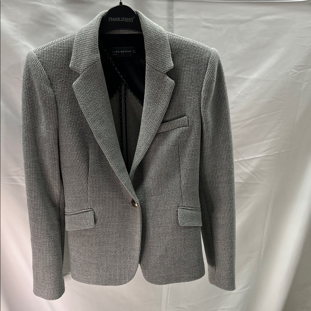 Zara Textured Gray Blazer